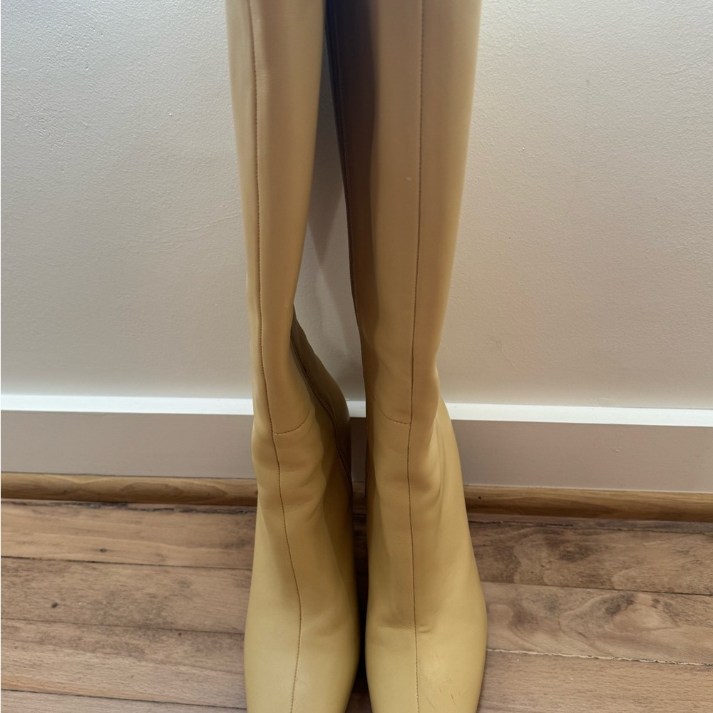 Tony Bianco Cream Havana Heeled Boots - Picture 3 of 10